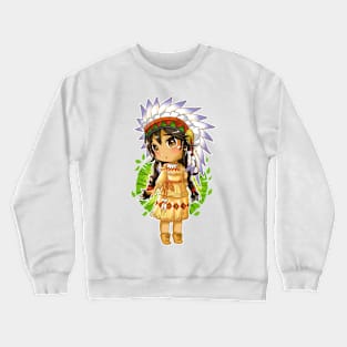 Kawaii Anime Cherokee girl Crewneck Sweatshirt